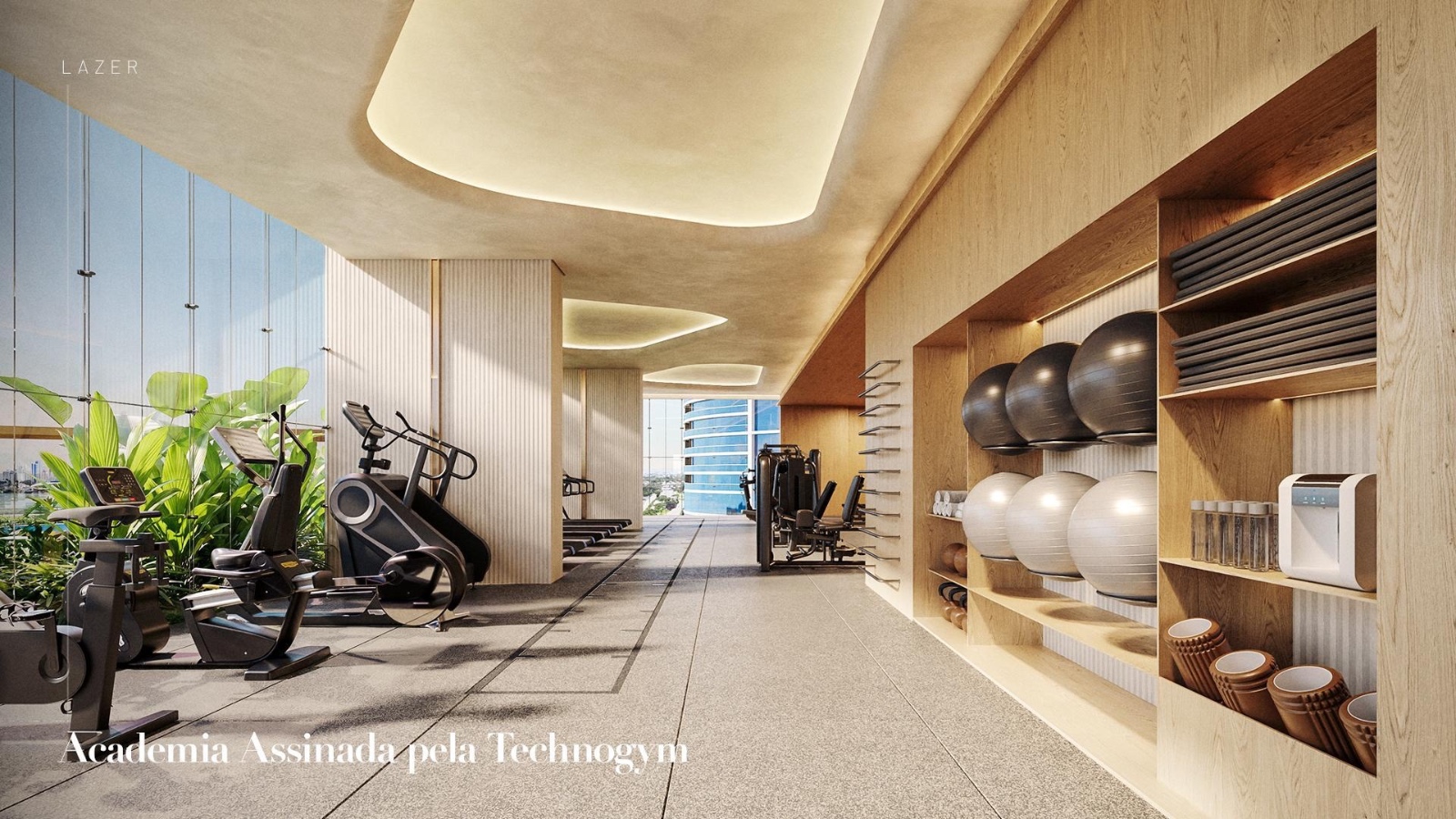 Academia assinada pela Technogym do Moura Dubeux Plaza