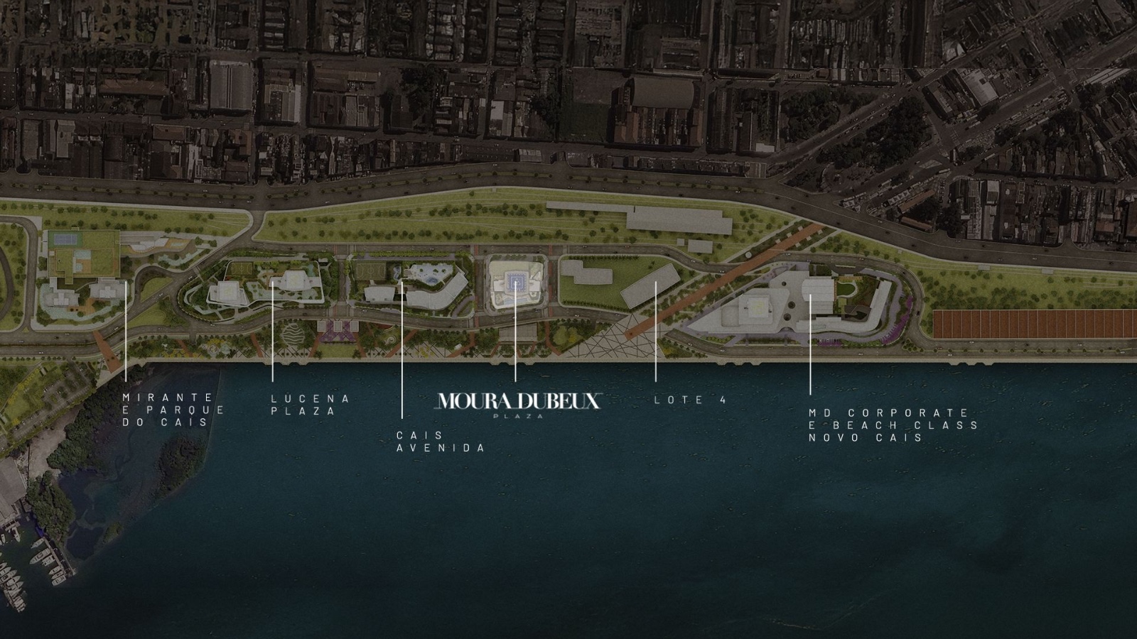 Mapa de localização do Moura Dubeux Plaza no Novo Cais